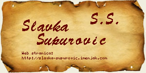 Slavka Supurović vizit kartica